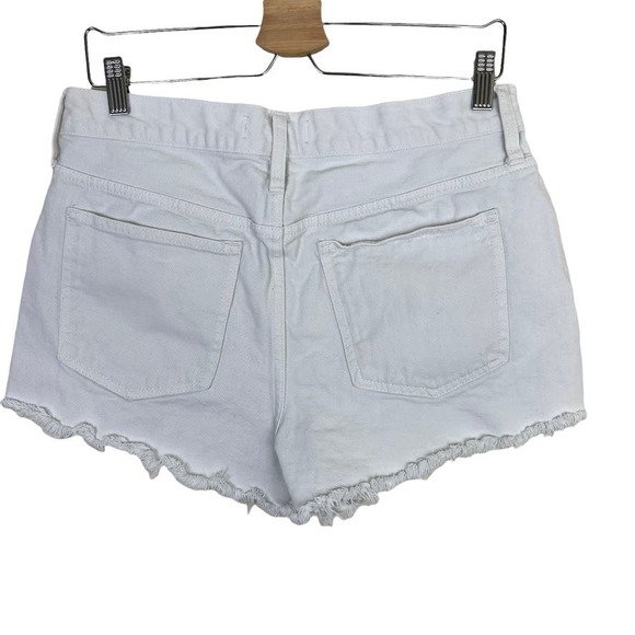 Madewell Cutoff Denim Shorts Relaxed in Tile White Size 27 - Picture 7 of 11